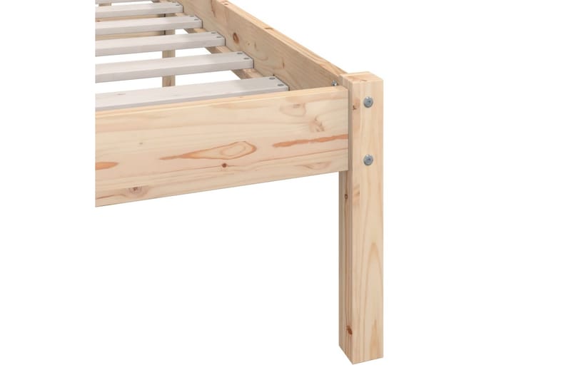 Sängram massiv furu 90x190 cm - Brun - Möbler - Sovrum - Sängram & sängstomme