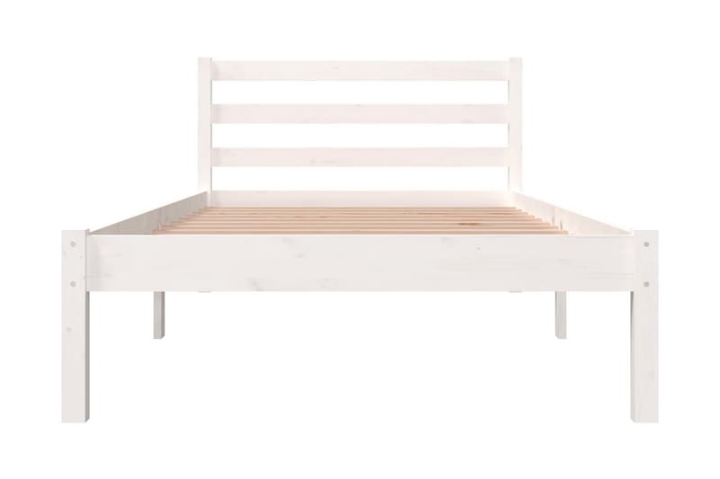 Sängram massiv furu 90x190 cm vit 3FT - Vit - Möbler - Sovrum - Sängram & sängstomme