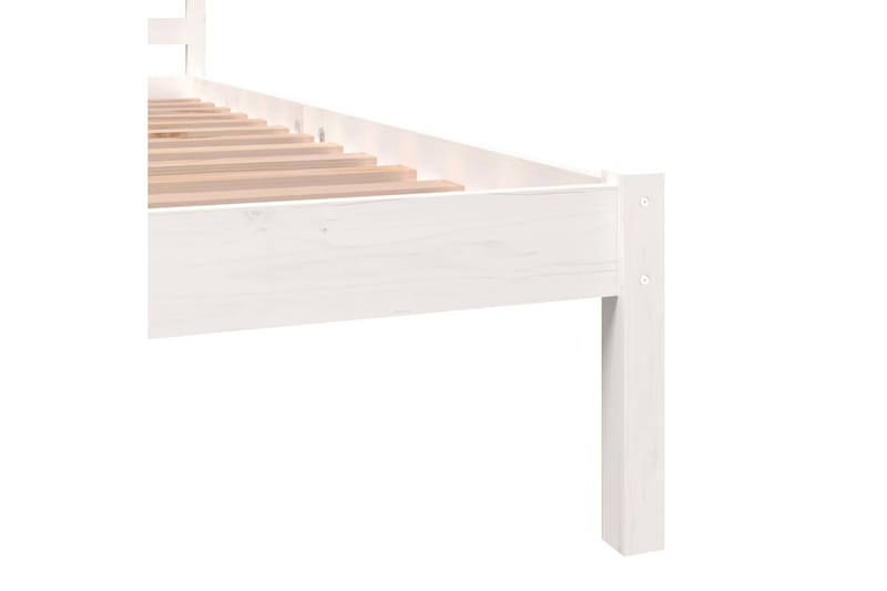 Sängram massiv furu 90x190 cm vit 3FT - Vit - Möbler - Sovrum - Sängram & sängstomme