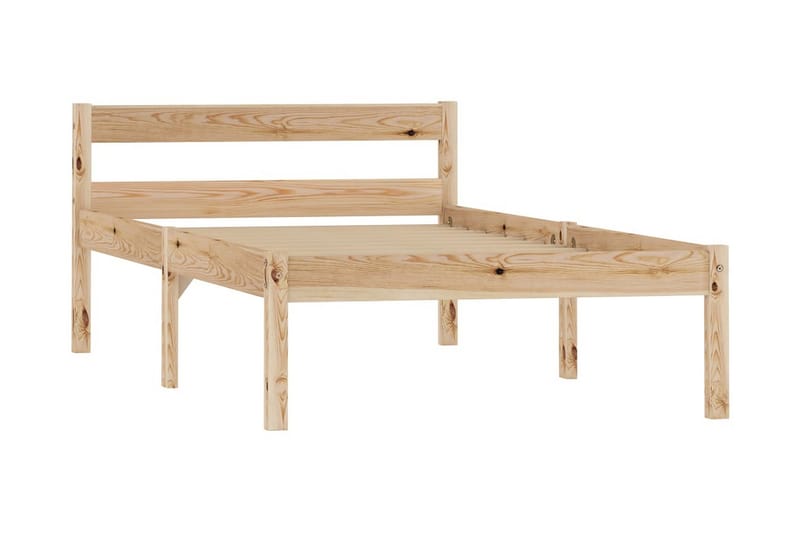 Sängram massiv furu 90x200 cm - Brun - Möbler - Sovrum - Sängram & sängstomme