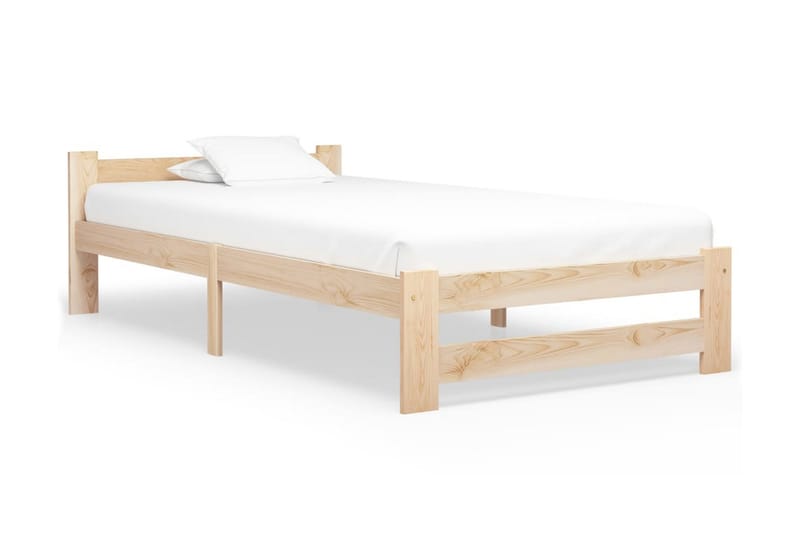 Sängram massiv furu 90x200 cm - Brun - Möbler - Sovrum - Sängram & sängstomme