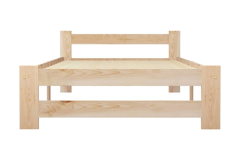 Sängram massiv furu 90x200 cm - Brun - Möbler - Sovrum - Sängram & sängstomme