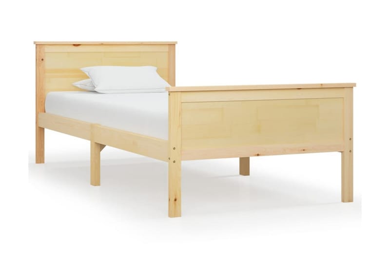 Sängram massiv furu 90x200 cm - Brun - Möbler - Sovrum - Sängram & sängstomme