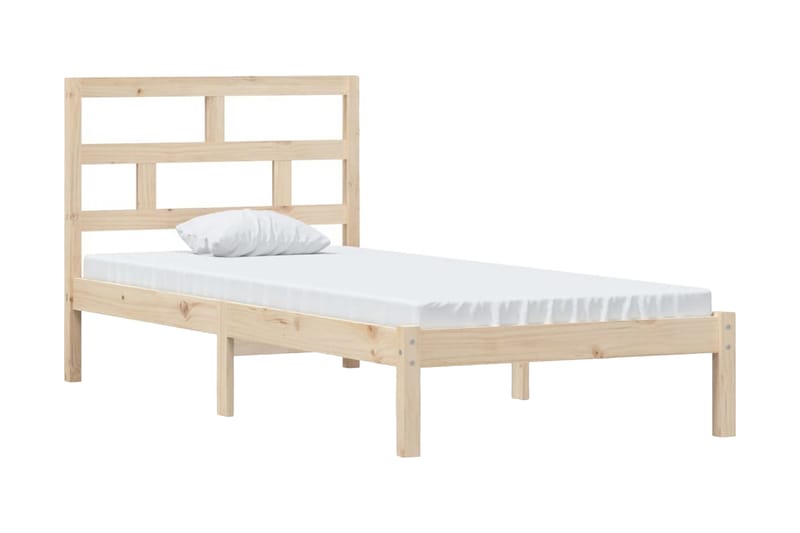 Sängram massiv furu 90x200 cm - Brun - Möbler - Sovrum - Sängram & sängstomme