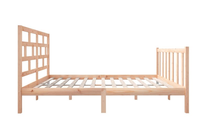 Sängram massivt furu 120x190 cm - Brun - Möbler - Sovrum - Sängram & sängstomme