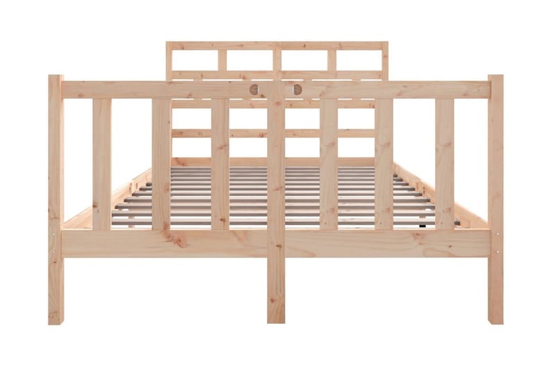 Sängram massivt furu 120x190 cm - Brun - Möbler - Sovrum - Sängram & sängstomme