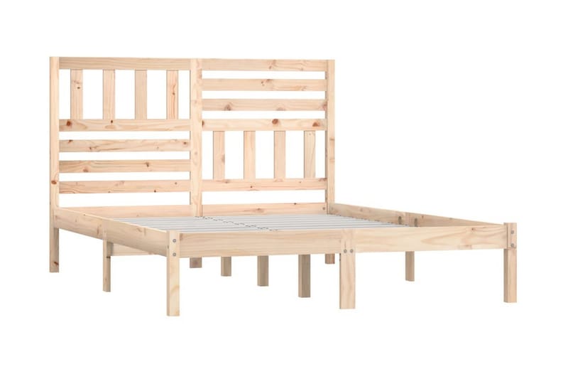 Sängram massivt furu 160x200 cm - Brun - Möbler - Sovrum - Sängram & sängstomme