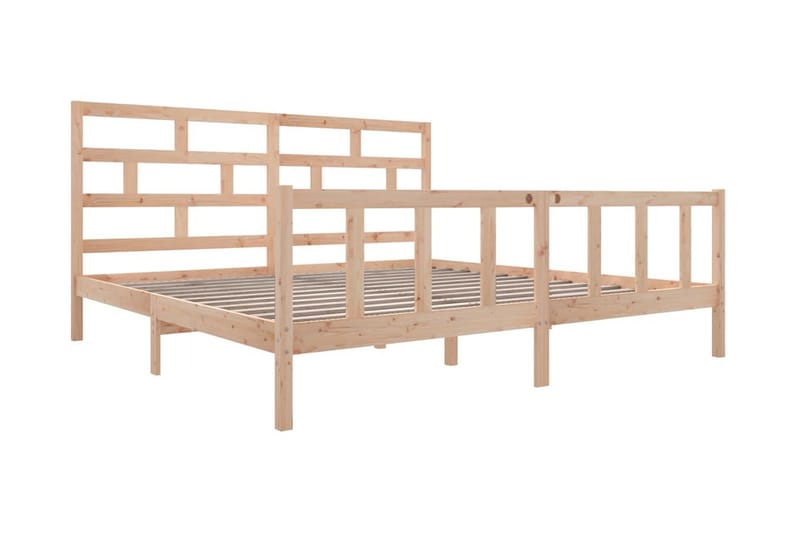 Sängram massivt furu 180x200 cm - Brun - Möbler - Sovrum - Sängram & sängstomme