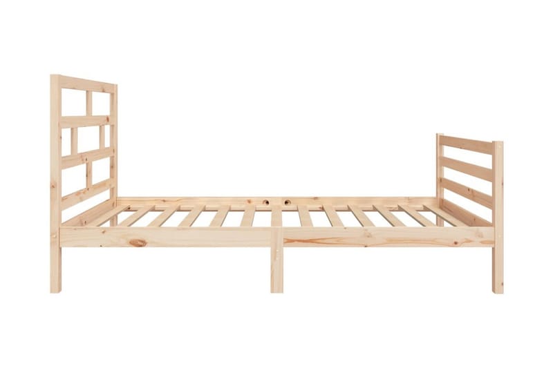 Sängram massivt furu 90x200 cm - Brun - Möbler - Sovrum - Sängram & sängstomme