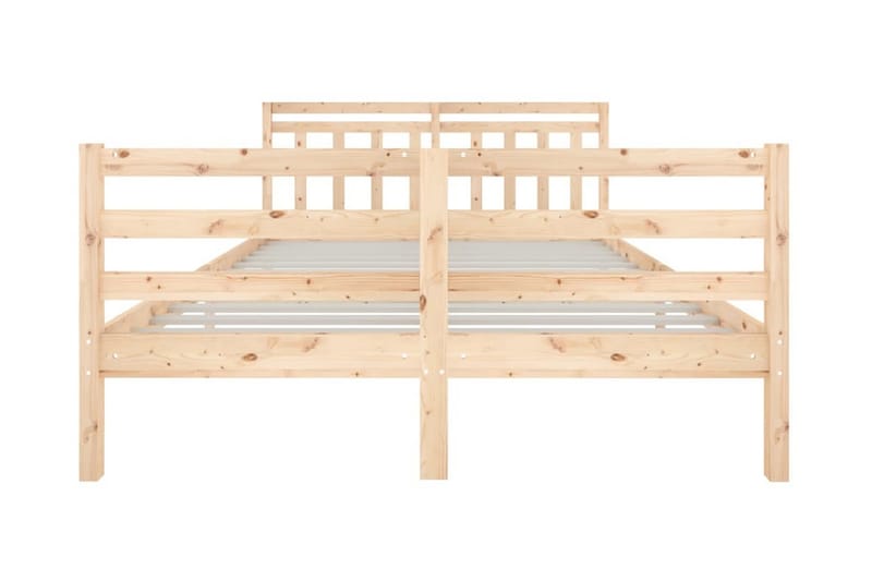 Sängram massivt trä 135x190 cm 4FT6 - Brun - Möbler - Sovrum - Sängram & sängstomme