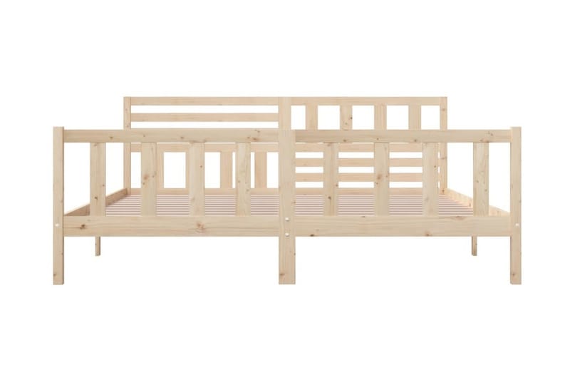 Sängram massivt trä 200x200 cm - Brun - Möbler - Sovrum - Sängram & sängstomme
