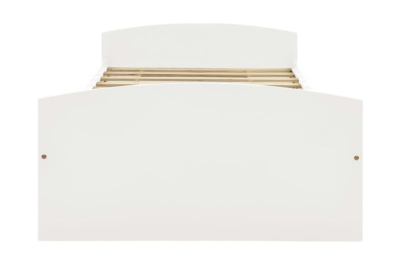 Sängram med 2 lådor vit massiv furu 90x200 cm - Vit - Möbler - Sovrum - Sängram & sängstomme