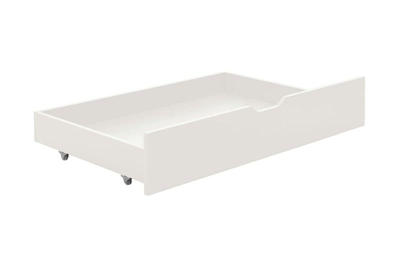 Sängram med 2 lådor vit massiv furu 90x200 cm - Vit - Möbler - Sovrum - Sängram & sängstomme