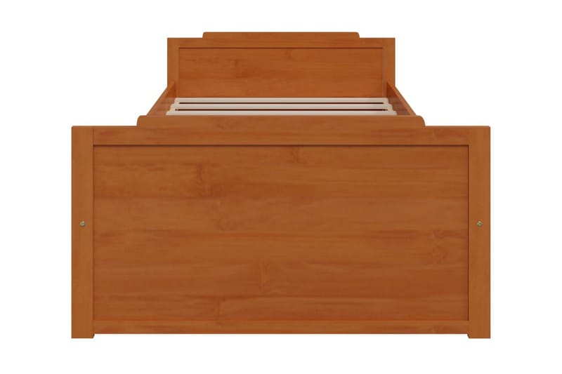 Sängram med lådor honungsbrun massiv furu 90x200 cm - Honung - Möbler - Sovrum - Sängram & sängstomme
