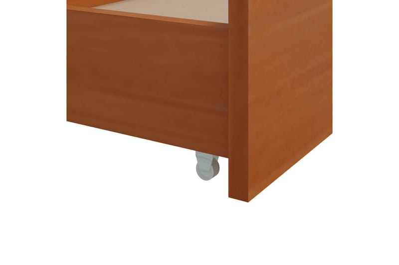 Sängram med lådor honungsbrun massiv furu 90x200 cm - Honung - Möbler - Sovrum - Sängram & sängstomme