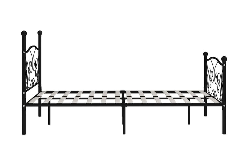 Sängram med ribbotten metall 160x200 cm - Svart - Möbler - Sovrum - Sängram & sängstomme