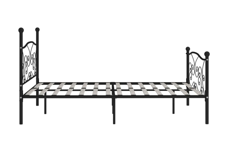 Sängram med ribbotten svart metall 180x200 cm - Svart - Möbler - Sovrum - Sängram & sängstomme