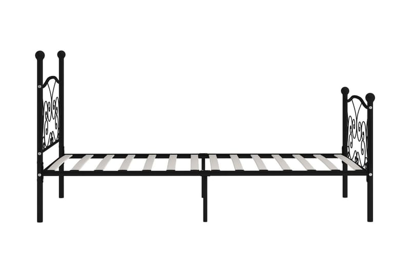 Sängram med ribbotten svart metall 90x200 cm - Svart - Möbler - Sovrum - Sängram & sängstomme
