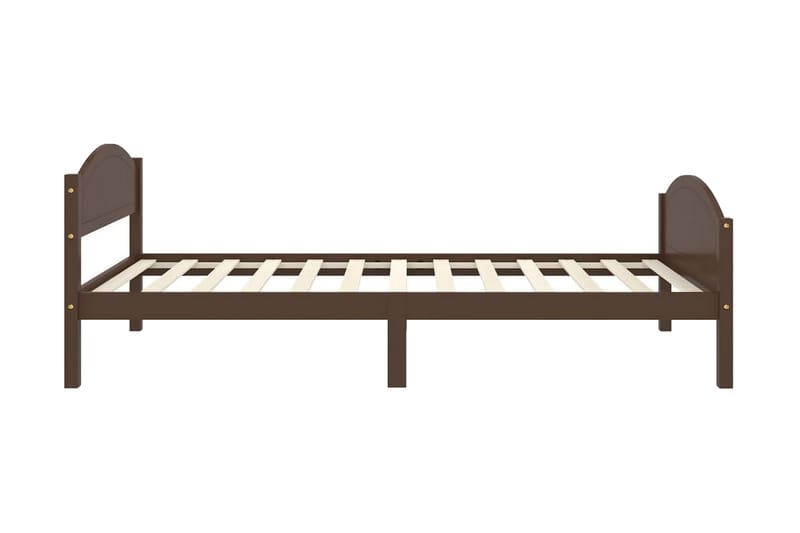 Sängram mörkbrun massiv furu 100x200 cm - Mörkbrun - Möbler - Sovrum - Sängram & sängstomme
