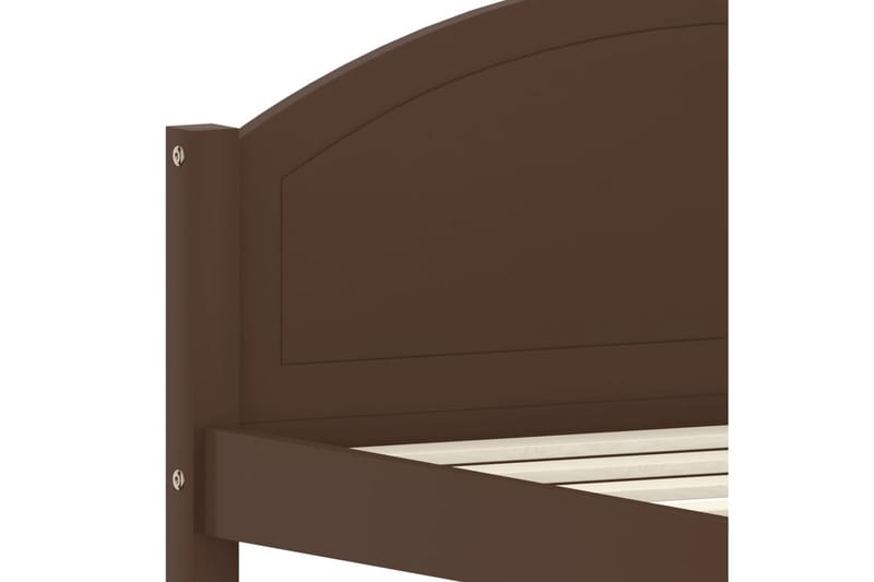 Sängram mörkbrun massiv furu 100x200 cm - Mörkbrun - Möbler - Sovrum - Sängram & sängstomme