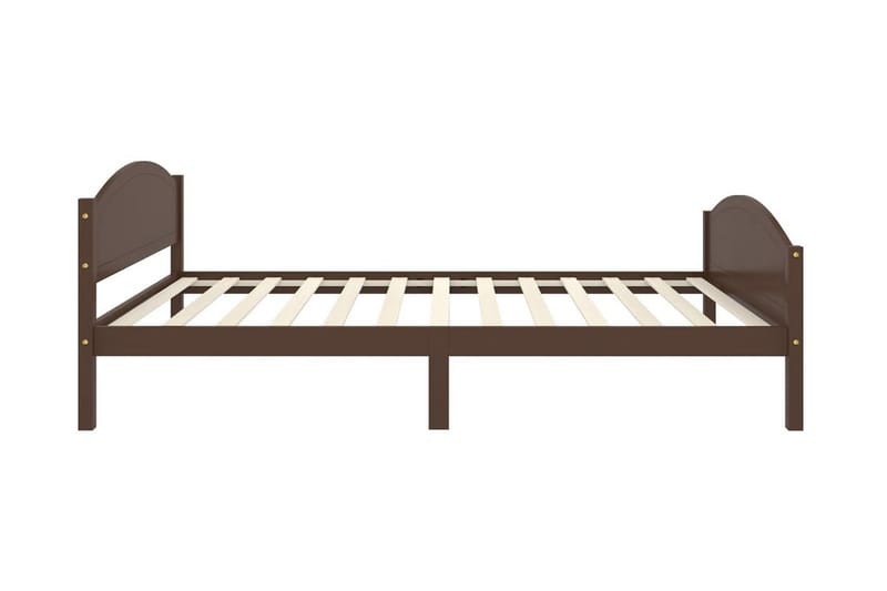 Sängram mörkbrun massiv furu 120x200 cm - Mörkbrun - Möbler - Sovrum - Sängram & sängstomme