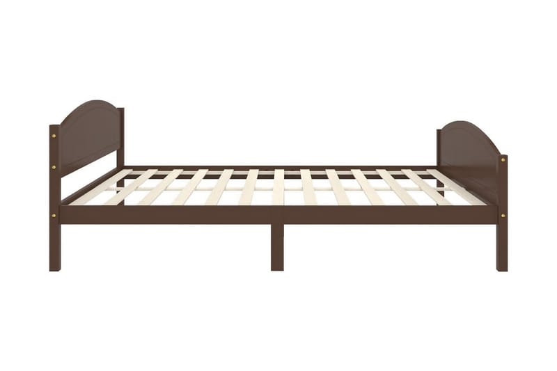 Sängram mörkbrun massiv furu 140x200 cm - Mörkbrun - Möbler - Sovrum - Sängram & sängstomme