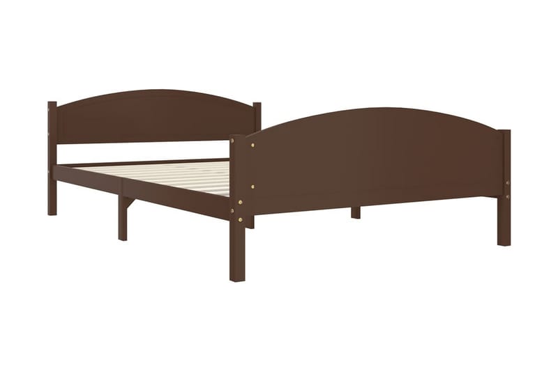 Sängram mörkbrun massiv furu 160x200 cm - Mörkbrun - Möbler - Sovrum - Sängram & sängstomme