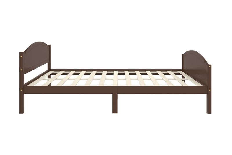 Sängram mörkbrun massiv furu 160x200 cm - Mörkbrun - Möbler - Sovrum - Sängram & sängstomme
