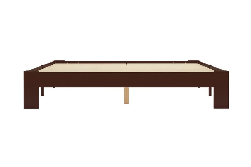 Sängram mörkbrun massiv furu 180x200 cm - Brun - Möbler - Sovrum - Sängram & sängstomme