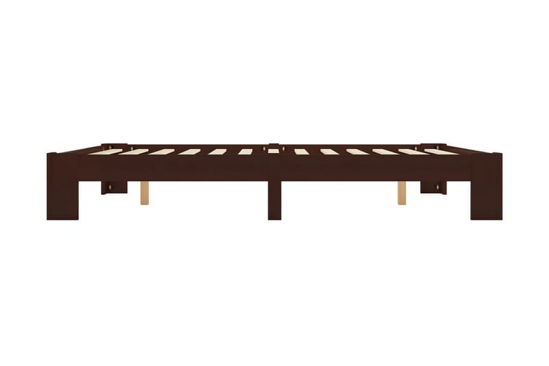 Sängram mörkbrun massiv furu 180x200 cm - Brun - Möbler - Sovrum - Sängram & sängstomme