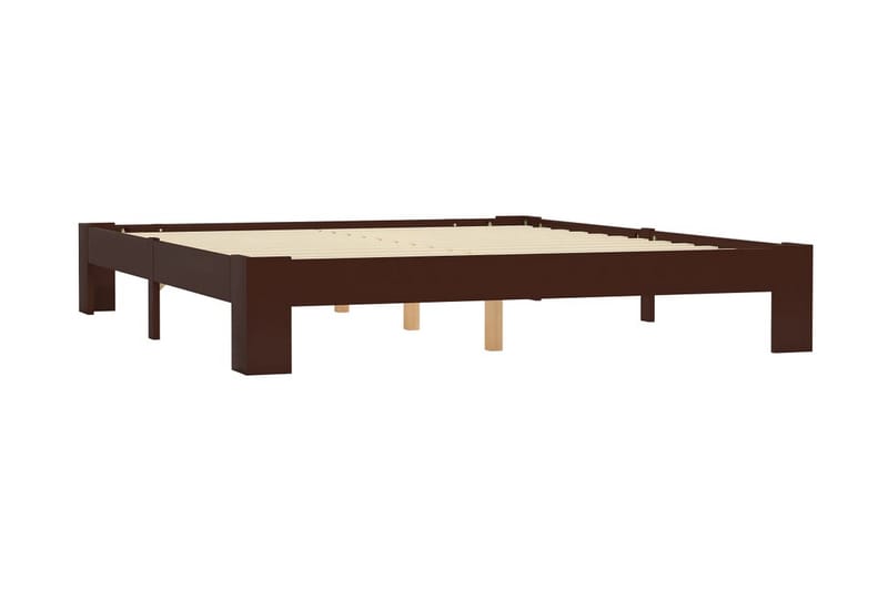 Sängram mörkbrun massiv furu 180x200 cm - Brun - Möbler - Sovrum - Sängram & sängstomme