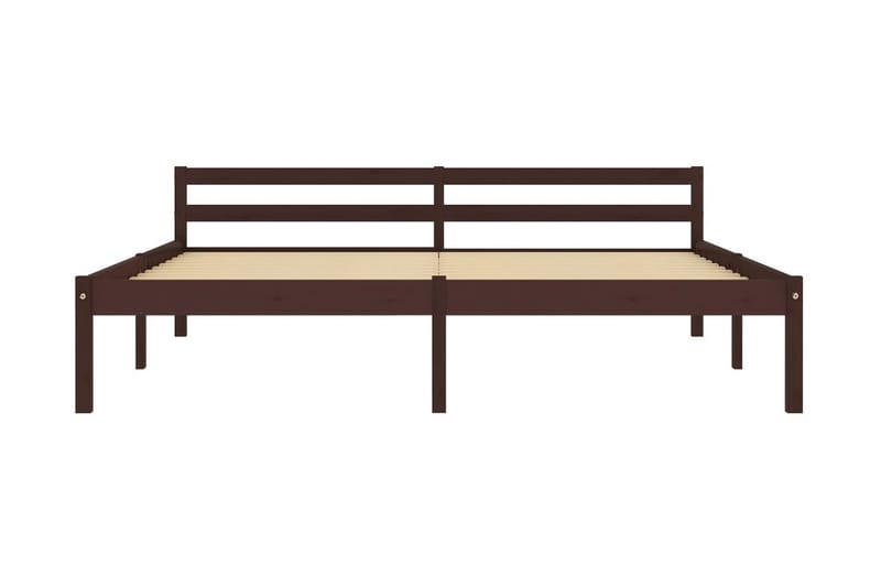 Sängram mörkbrun massiv furu 180x200 cm - Brun - Möbler - Sovrum - Sängram & sängstomme