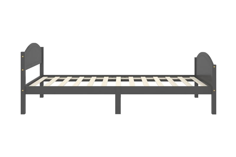 Sängram mörkgrå massiv furu 100x200 cm - Mörkgrå - Möbler - Sovrum - Sängram & sängstomme