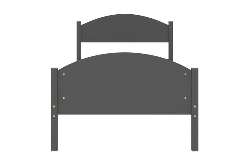 Sängram mörkgrå massiv furu 100x200 cm - Mörkgrå - Möbler - Sovrum - Sängram & sängstomme