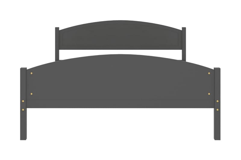 Sängram mörkgrå massiv furu 140x200 cm - Mörkgrå - Sängram & sängstomme