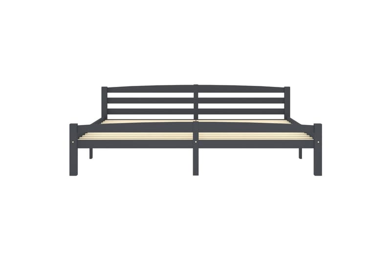 Sängram mörkgrå massiv furu 200x200 cm - Grå - Möbler - Sovrum - Sängram & sängstomme