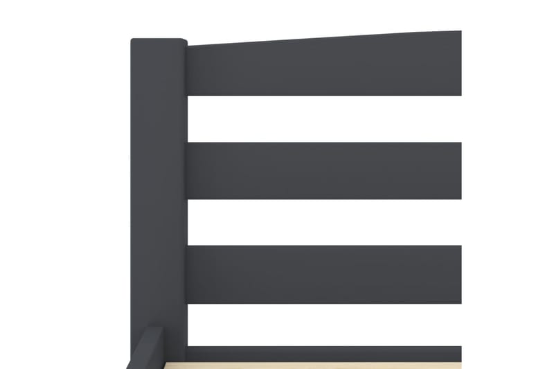 Sängram mörkgrå massiv furu 200x200 cm - Grå - Möbler - Sovrum - Sängram & sängstomme