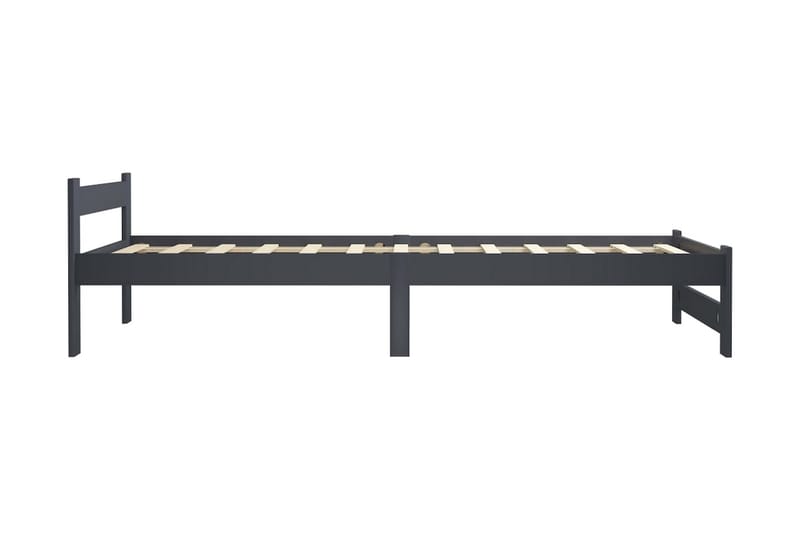 Sängram mörkgrå massiv furu 90x200 cm - Grå - Möbler - Sovrum - Sängram & sängstomme