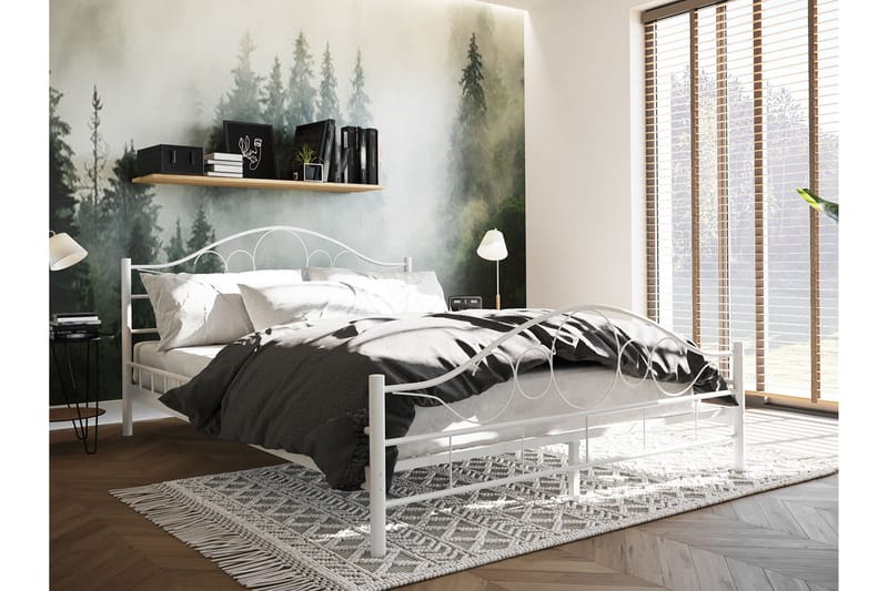Sängram NOREMI 140x200 - Vit - Möbler - Sovrum - Sängram & sängstomme