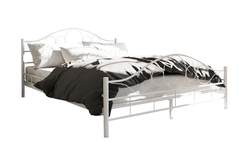 Sängram NOREMI 160x200 - Vit - Möbler - Sovrum - Sängram & sängstomme