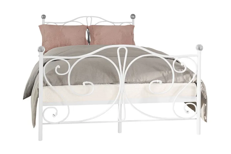 Sängram ROLEMI 120x200 - Vit - Möbler - Sovrum - Sängram & sängstomme