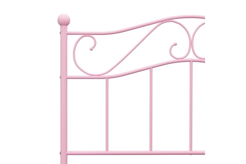 Sängram rosa metall 100x200 cm - Rosa - Möbler - Sovrum - Sängram & sängstomme