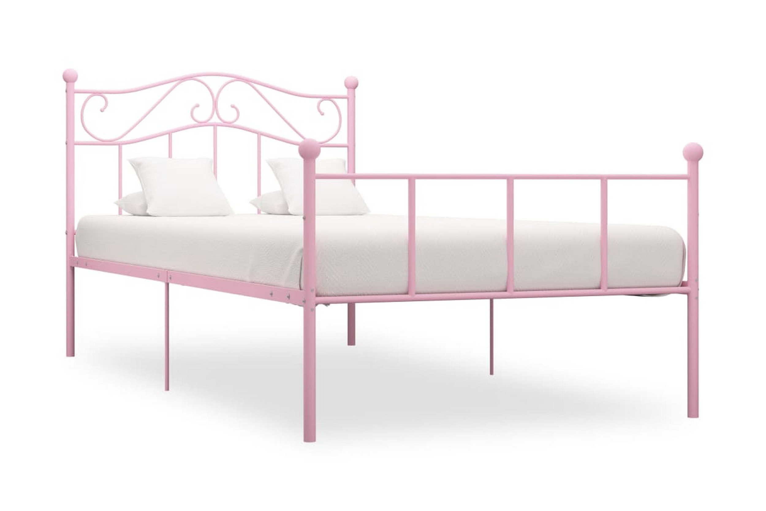 Be Basic Sängram rosa metall 100×200 cm – Rosa