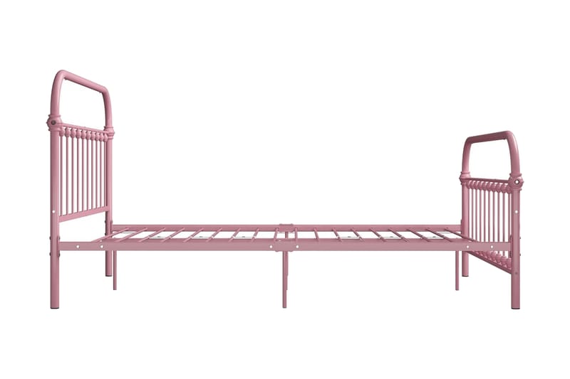 Sängram rosa metall 120x200 cm - Rosa - Möbler - Sovrum - Sängram & sängstomme