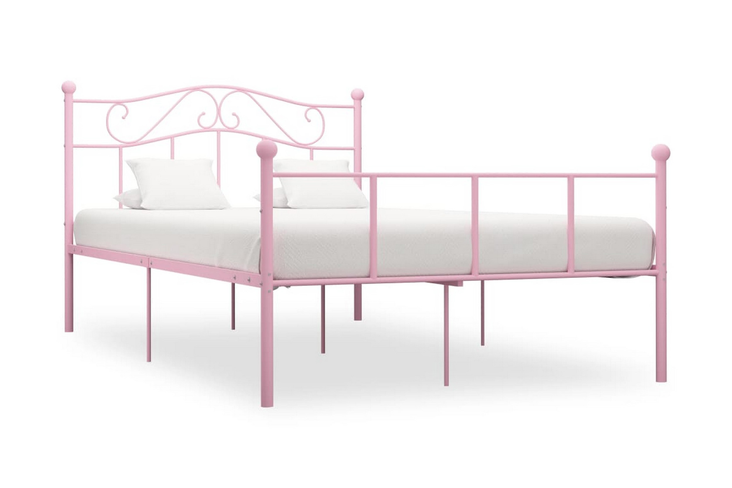 Be Basic Sängram rosa metall 160×200 cm – Rosa