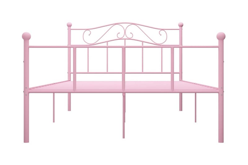 Sängram rosa metall 160x200 cm - Rosa - Möbler - Sovrum - Sängram & sängstomme