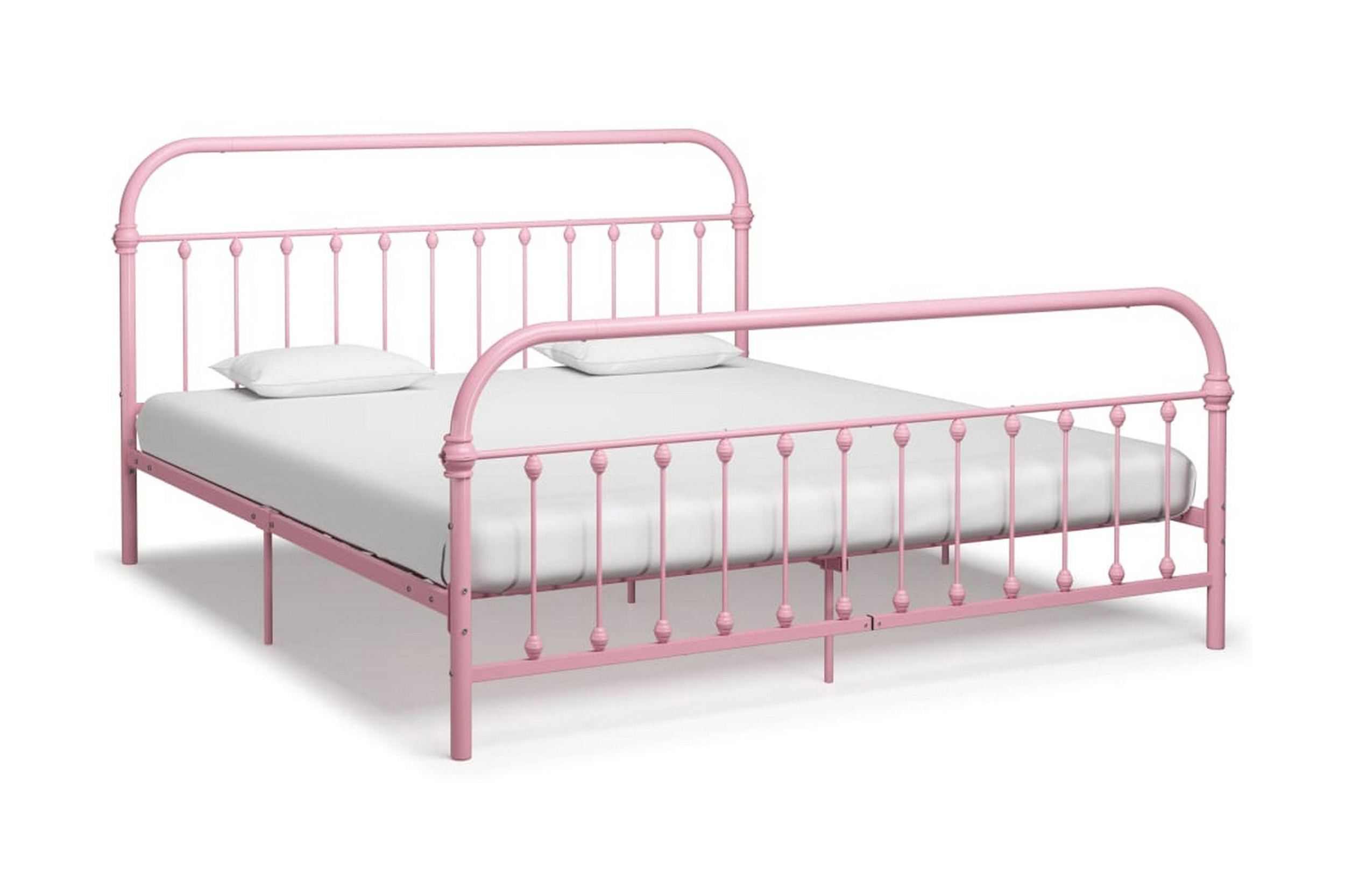 Produktfoto för VidaXl Sängram Rosa Metall Fot Och Huvudgavel 180X200 Cm