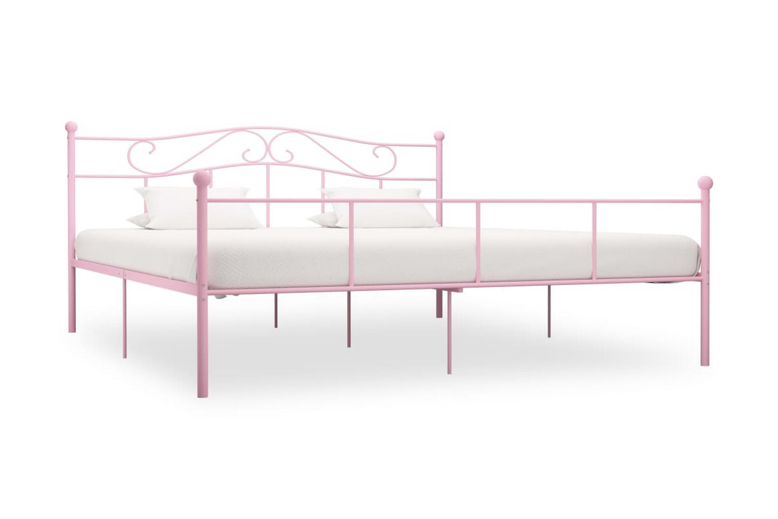 Be Basic Sängram rosa metall 180×200 cm – Rosa