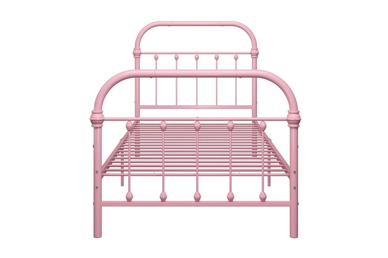 Sängram rosa metall 90x200 cm - Rosa - Möbler - Sovrum - Sängram & sängstomme