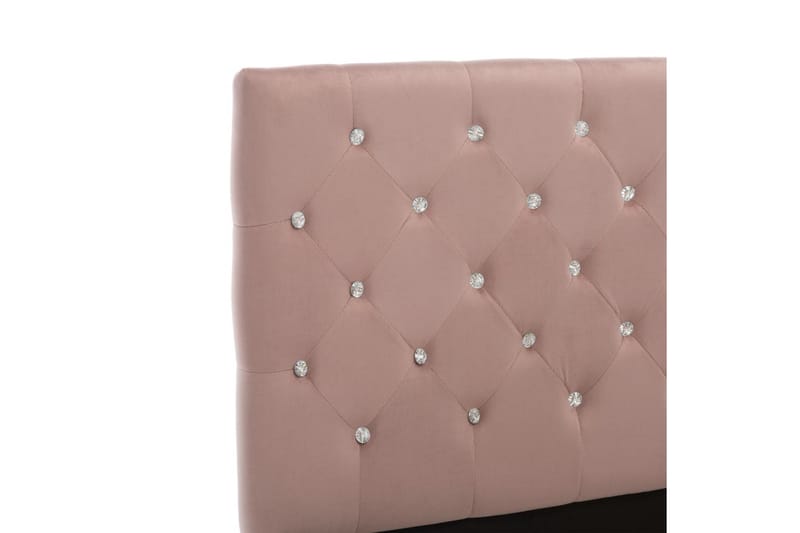 Sängram rosa tyg 120x200 cm - Rosa - Sängram & sängstomme